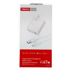 TRANYOO - Cargador Celular Adaptador Cable Usb-micro Carga Rápida 67w