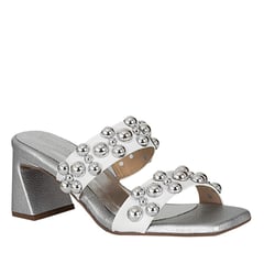 CAROLINA CRUZ - Sandalia de Mujer marca en Color BLANCO PLATA  SANDM-