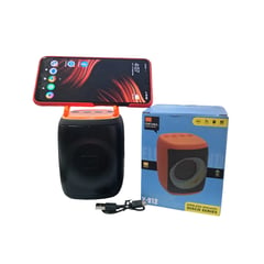 GENERICO - Parlante Bluetooth Con Soporte para Celular X-912 NegroNaranja