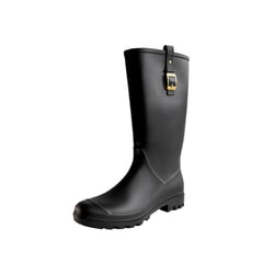 BOTTPLIE - Botas Lluvia Altas Impermeable Golden Hills - Negro Matte