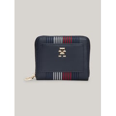 TOMMY HILFIGER - Billetera blanca Corporate mediana con cremallera