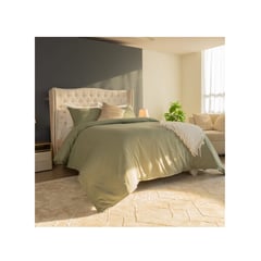 AMARE HOME - Duvet Cover Salvia para cama King - Color verde oliva