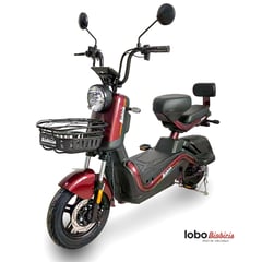 BIOBICI - Bicicleta Eléctrica LOBO Biobicis 2025 Color Vino Tinto 350W