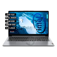 ASUS - Portátil LENOVO FHD 156 Intel N4020 RAM 8GB 256GB SSD Silver