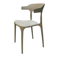 SUKRA - Silla Plástica Nápoles con Brazo Tipo Genova Beige