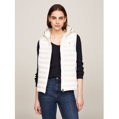 TOMMY HILFIGER - Chaleco blanco acolchado ligero Global Stripe