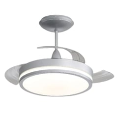 SANKEY - Ventilador de techo con aspas retráctiles diseño moderno y elegante lujo luces tres tonos