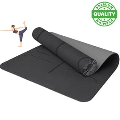 ONE PIXEL - Mat Yoga Colchoneta Tapete Ejercicio 8mm Bolso Negro One Px