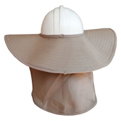 GENERICO - Sombrero Alerón Cubre Nuca Para Casco De Seguridad Beige