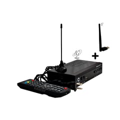 GENERICO - Combo Decodificador Tdt Corn Receptor Tv Dvb + Antena Wifi