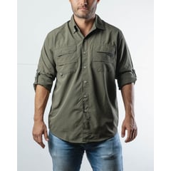 LEKAMP - Camisa outdoor unisex manga larga con protección solar y rápido secado