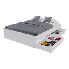 MADERKIT - Cama Chicago 140cm color Blanco