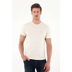 TENNIS - Camiseta crudo manga corta para hombre