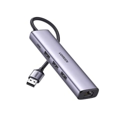 UGREEN - Adaptador Multipuerto Hub Usb 5 En 1 Ethernet Gigabit Usb 3.0