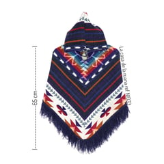 GENERICO - Ruana poncho en lana alpaca para niño y niñas