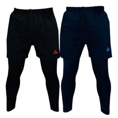 RIPPLE FT - Combo x2 Pantalonetas con Licra Larga 2 Bolsillos GYM