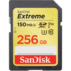 SANDISK - Tarjeta de memoria Extreme SDXC UHS-I de 256 GB+Regalo MicroSD