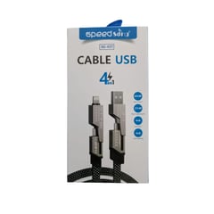 SPEED SONG - Cable 4en1 SG-437 65W Carga Rápida USB TIPO C IPHONE