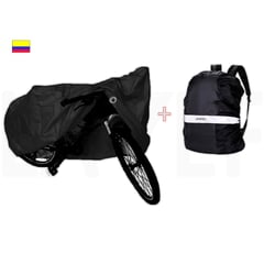 LAVEF - PIJAMA PARA BICICLETA NEGRA + FORRO PARA MALETIN