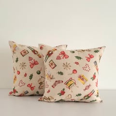 NOSSARENA - Set x 2 Cojin Navidad 45x45cm Estampado Cascanueces