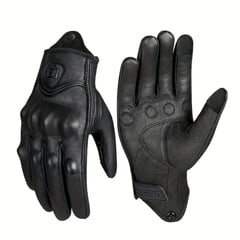 ICON - Guantes Proteccion Traspirable Motociclista Cuero PU