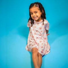 LAPU KIDS - Vestido Bell Monster Cloud coral para niñas de 1 año a 7años