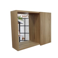 GENERICO - Gabinete Organizador Con Espejo Para Baño Lirio Color Jerez 50x40 Cm