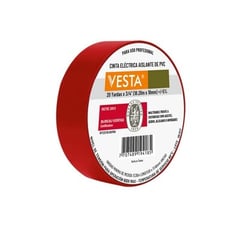 SUAVESTAR - Cinta Aislante Roja Certificada, Vesta, 18 Mm X 18,28 Mts