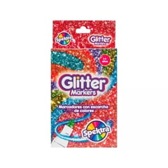 SPEKTRA - Set De Marcadores Glitter Markers Caja X6 Para Niños Niñas