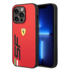 FERRARI - Forro Estuche Luxury En Cuero Para Iphone 14 Pro Original