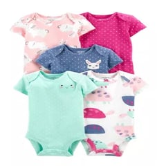 MUNDO BEBE - Bodies body Mamelucos para bebe niña x5 unid bebé