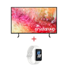 SAMSUNG - Combo Televisor 65 Crystal 4k UHD Negro + Reloj Galaxy Fit3 Silver