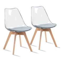 MOBLIHOUSE - Set X2 Silla Eames Transparente