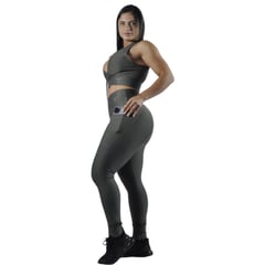 GENERICO - Leggins Deportivo Mujer - Bolsillo Lateral Tuacol