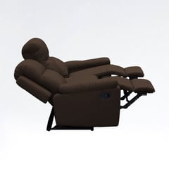 ELITE LIVING - SOFA RECLINABLE MARSELLA 3P ESTATICO CUERO SINTETICO CHOCOLATE