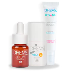 DHEMS - Kit Vitamina C Sérum + Contorno de Ojos + Booster Vitamina C