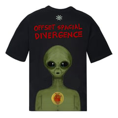 HAKISTORM - Camiseta oversized 100% algodón T-Shirt Alien Blck