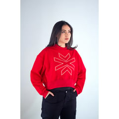 HAKISTORM - Saco Women Logo 100% algodón swater Red bordado