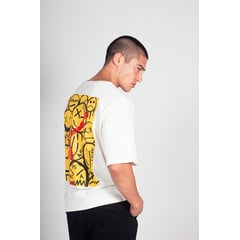 HAKISTORM - Camiseta oversized 100% algodón Emojis Bone