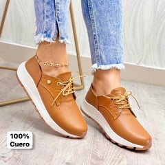 EVEGONZ - ZAPATOS MUJER EN CUERO DEPORTIVO FORMAL