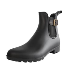 BOTTPLIE - Botines Lluvia Mujer Golden Lilie Chelsea - Negro Matte