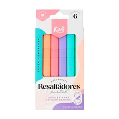 KIUT - Resaltadores Pastel Delgados x6