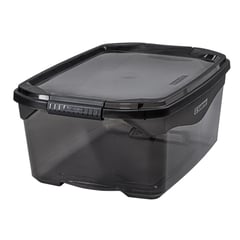 SANREMO - Caja Organizadora De Plastico 20L Negro Traslúcido