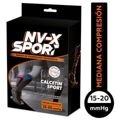 NO VARIX - Nv-X Sport Calcetin 15-20 Negro-Azul M