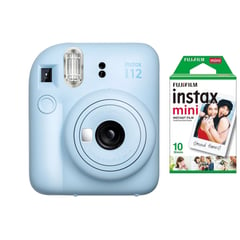 FUJIFILM - Combo Cámara Instantánea Instax Mini 12 Azul +10 Láminas de Fotos