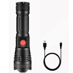 DANKI - Linterna XG252 Zoom Telescopico 1500 lumens Recargable Luz Blanca