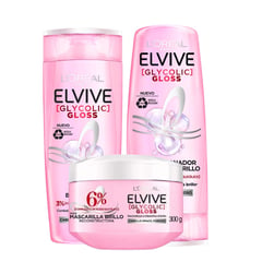 LOREAL PARIS - Pack Elvive Glycolic Gloss