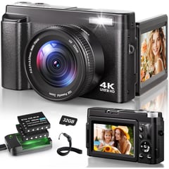 GENERICO - Cámara digital 4K para fotografía,enfoque automático de 48 MP YouTube