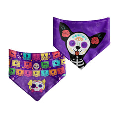 GENERICO - Pañoletas de Halloween para Mascotas Talla M- Catrina