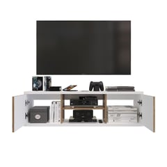 MADERKIT - Mesa TV GOOD M01591MT Color Duna Blanco